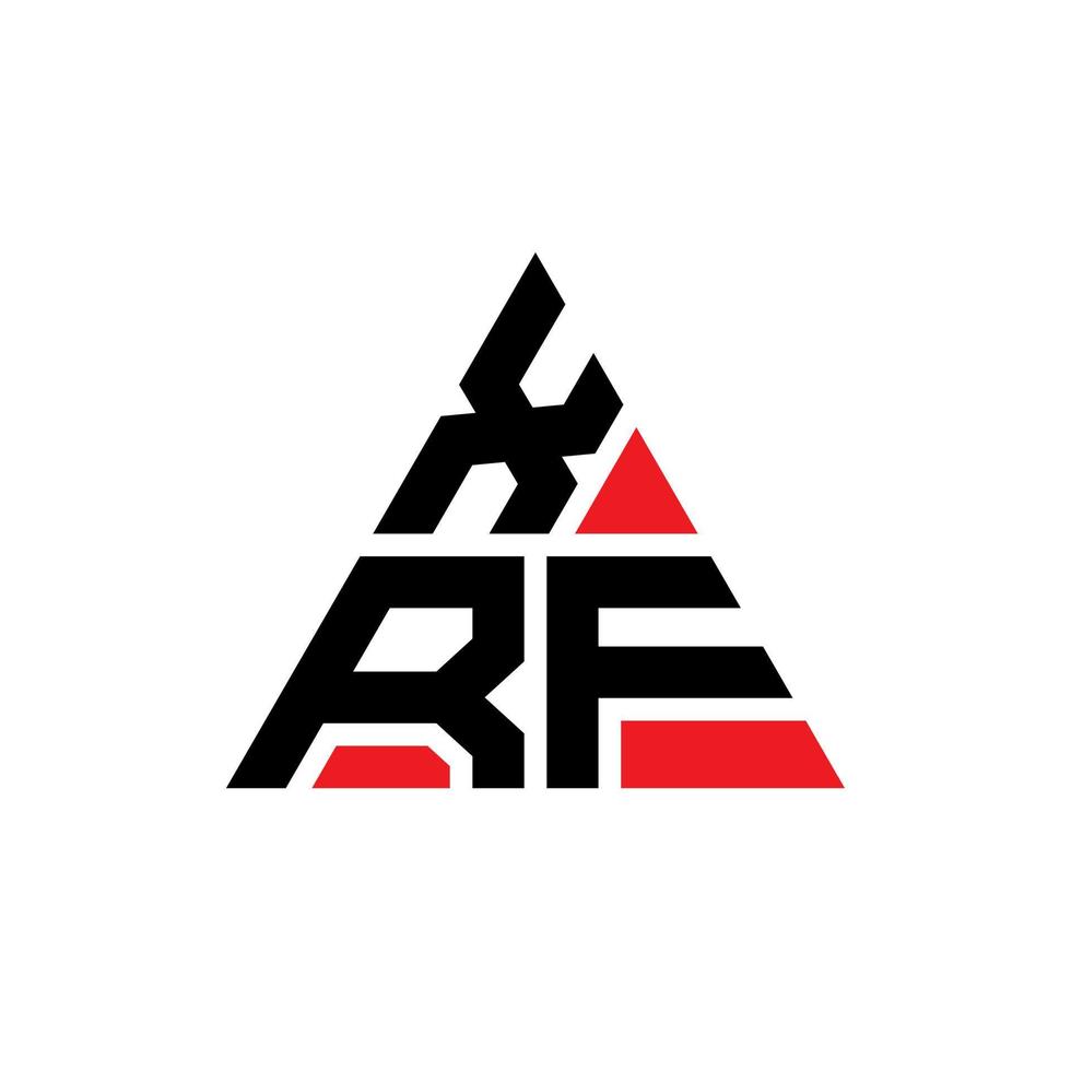 xrf driehoek brief logo ontwerp met driehoekige vorm. xrf driehoek logo ontwerp monogram. xrf driehoek vector logo sjabloon met rode kleur. xrf driehoekig logo eenvoudig, elegant en luxueus logo.