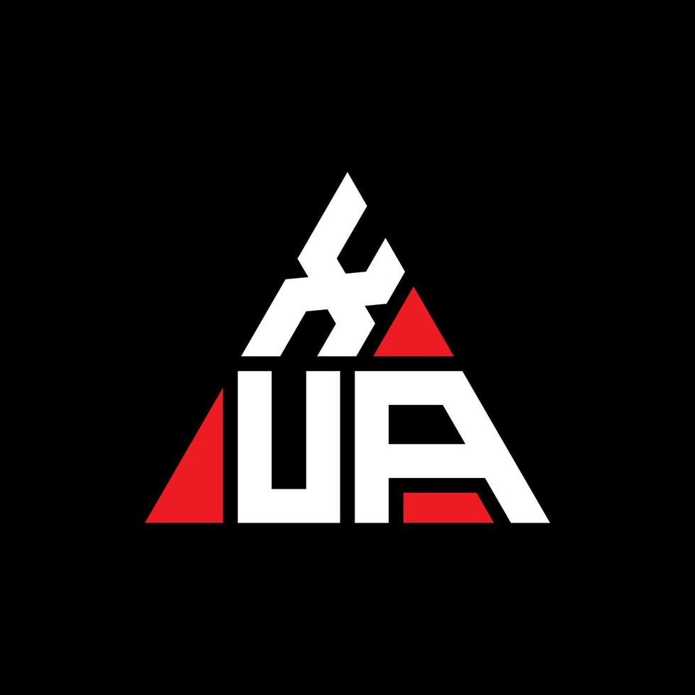 xua driehoek brief logo ontwerp met driehoekige vorm. xua driehoek logo ontwerp monogram. xua driehoek vector logo sjabloon met rode kleur. xua driehoekig logo eenvoudig, elegant en luxueus logo.