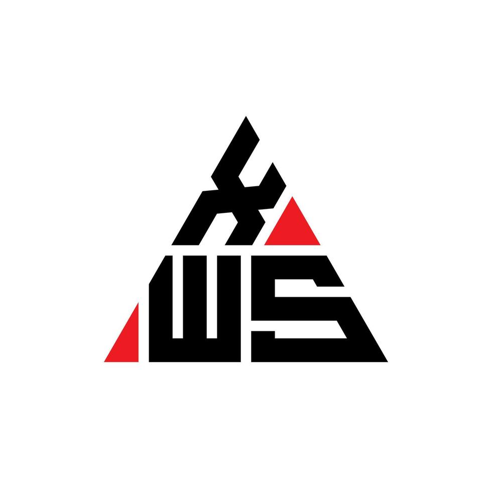 xws driehoek brief logo ontwerp met driehoekige vorm. xws driehoek logo ontwerp monogram. xws driehoek vector logo sjabloon met rode kleur. xws driehoekig logo eenvoudig, elegant en luxueus logo.
