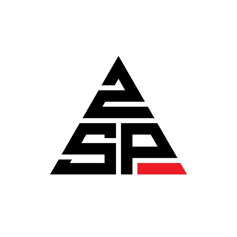 zsp driehoek brief logo ontwerp met driehoekige vorm. zsp driehoek logo ontwerp monogram. zsp driehoek vector logo sjabloon met rode kleur. zsp driehoekig logo eenvoudig, elegant en luxueus logo.