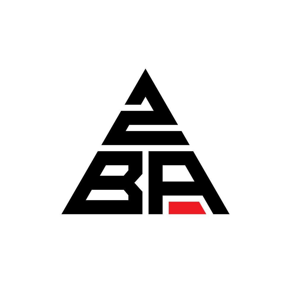 zba driehoek brief logo ontwerp met driehoekige vorm. zba driehoek logo ontwerp monogram. zba driehoek vector logo sjabloon met rode kleur. zba driehoekig logo eenvoudig, elegant en luxueus logo.