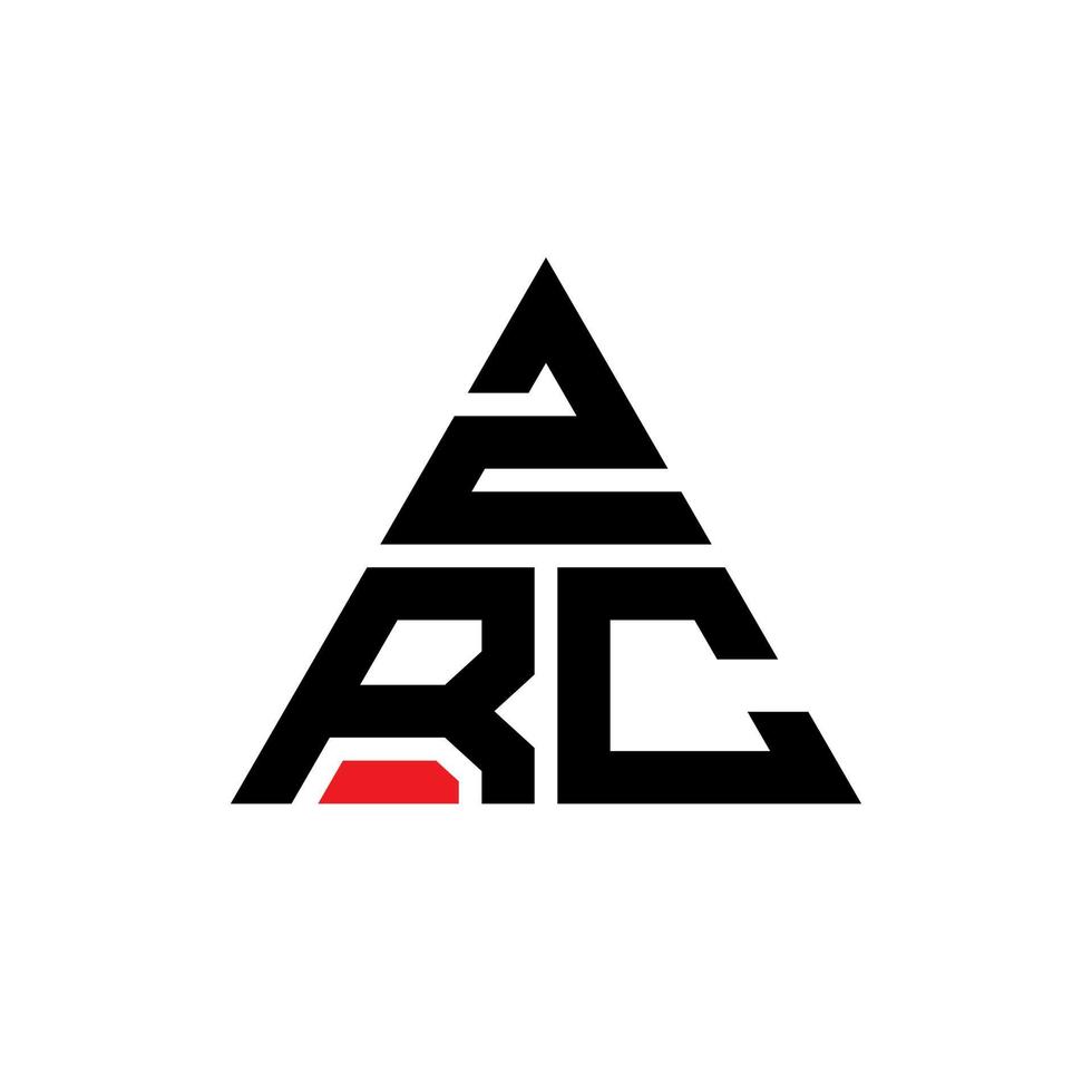 zrc driehoek brief logo ontwerp met driehoekige vorm. zrc driehoek logo ontwerp monogram. zrc driehoek vector logo sjabloon met rode kleur. zrc driehoekig logo eenvoudig, elegant en luxueus logo.