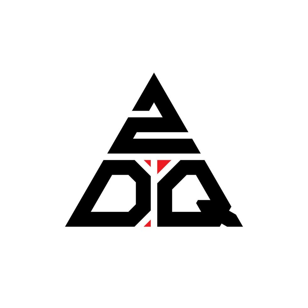 zdq driehoek brief logo ontwerp met driehoekige vorm. zdq driehoek logo ontwerp monogram. zdq driehoek vector logo sjabloon met rode kleur. zdq driehoekig logo eenvoudig, elegant en luxueus logo.