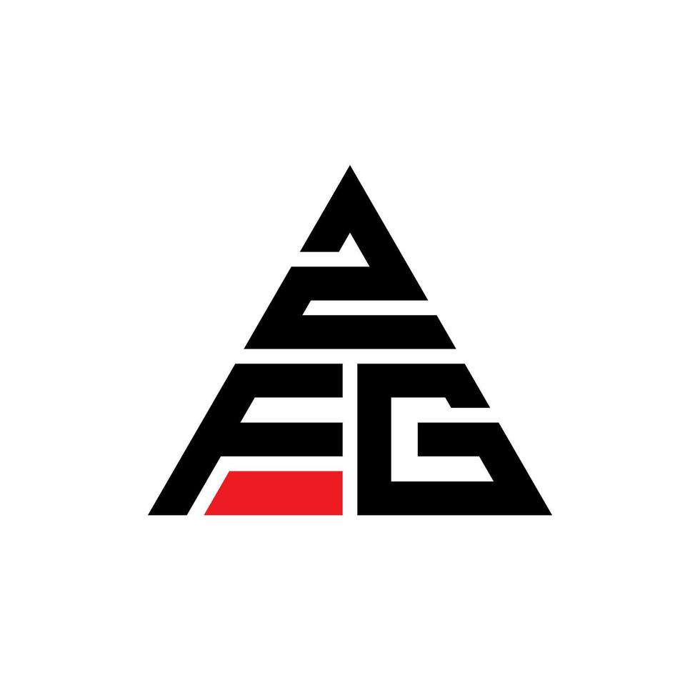 zfg driehoek brief logo ontwerp met driehoekige vorm. zfg driehoek logo ontwerp monogram. zfg driehoek vector logo sjabloon met rode kleur. zfg driehoekig logo eenvoudig, elegant en luxueus logo.