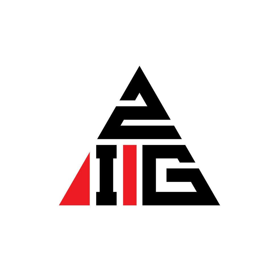 zig driehoek brief logo ontwerp met driehoekige vorm. zig driehoek logo ontwerp monogram. zig driehoek vector logo sjabloon met rode kleur. zig driehoekig logo eenvoudig, elegant en luxueus logo.