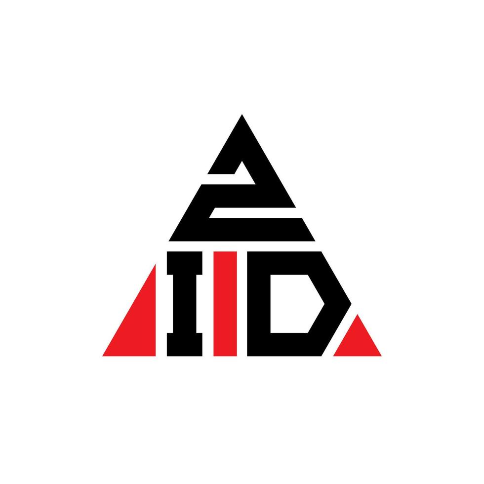zid driehoek brief logo ontwerp met driehoekige vorm. zid driehoek logo ontwerp monogram. zid driehoek vector logo sjabloon met rode kleur. zid driehoekig logo eenvoudig, elegant en luxueus logo.