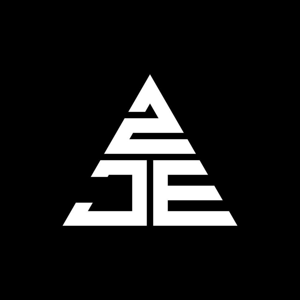 zje driehoek brief logo ontwerp met driehoekige vorm. zje driehoek logo ontwerp monogram. zje driehoek vector logo sjabloon met rode kleur. zje driehoekig logo eenvoudig, elegant en luxueus logo.