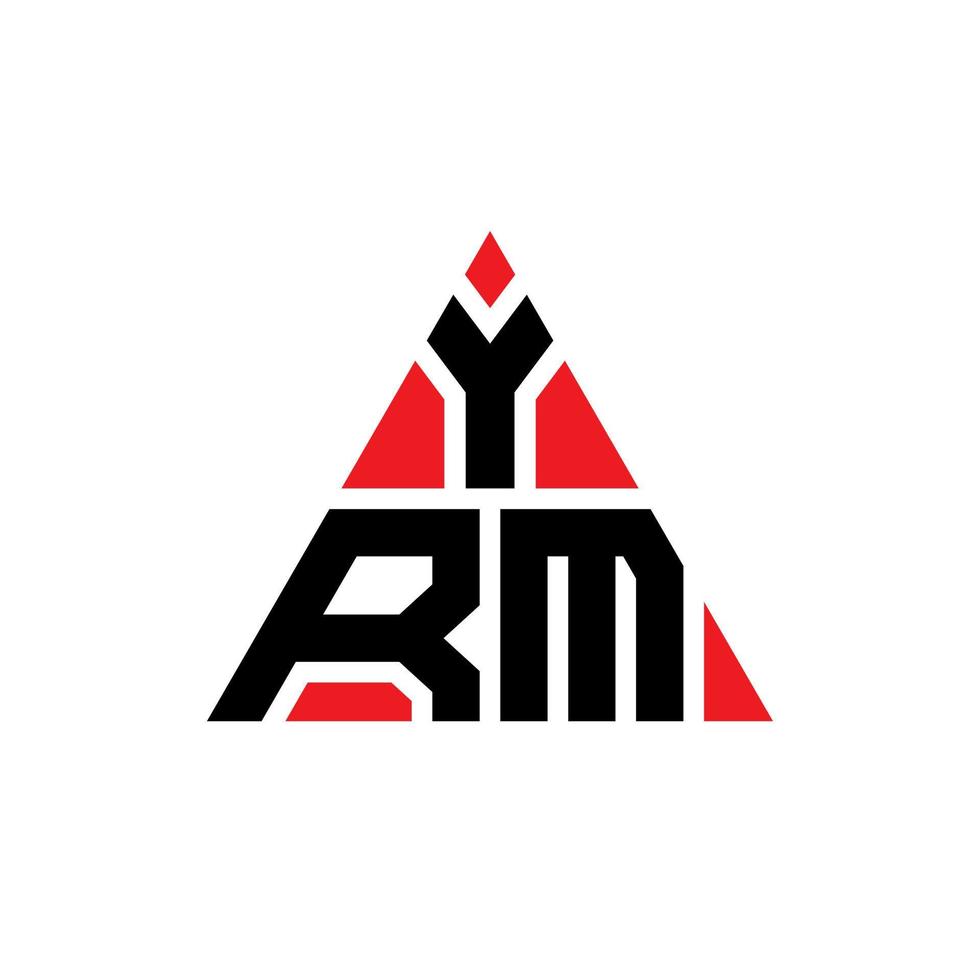 jr driehoek letter logo ontwerp met driehoekige vorm. yrm driehoek logo ontwerp monogram. yrm driehoek vector logo sjabloon met rode kleur. jrm driehoekig logo eenvoudig, elegant en luxueus logo.