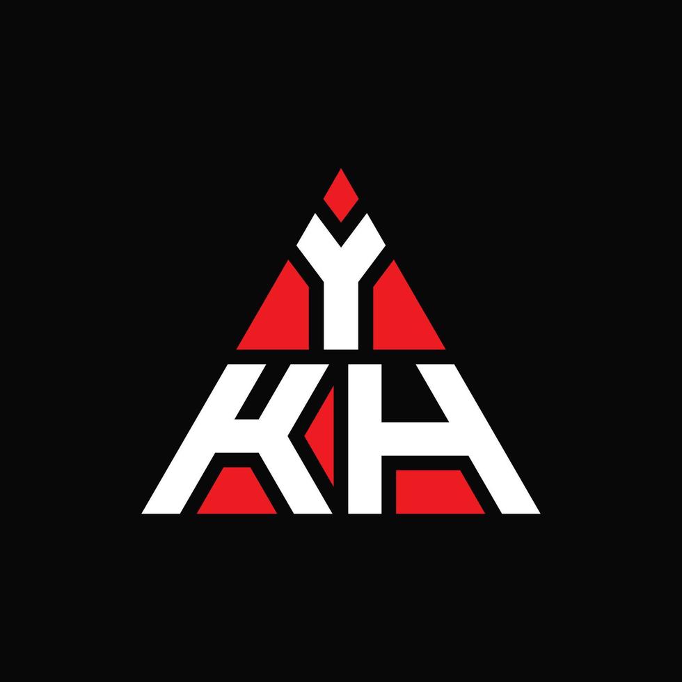 ykh driehoek brief logo ontwerp met driehoekige vorm. ykh driehoek logo ontwerp monogram. ykh driehoek vector logo sjabloon met rode kleur. ykh driehoekig logo eenvoudig, elegant en luxueus logo.
