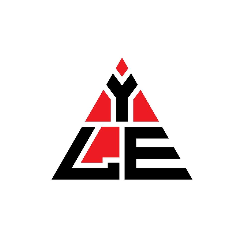 yle driehoek brief logo ontwerp met driehoekige vorm. yle driehoek logo ontwerp monogram. yle driehoek vector logo sjabloon met rode kleur. yle driehoekig logo eenvoudig, elegant en luxueus logo.