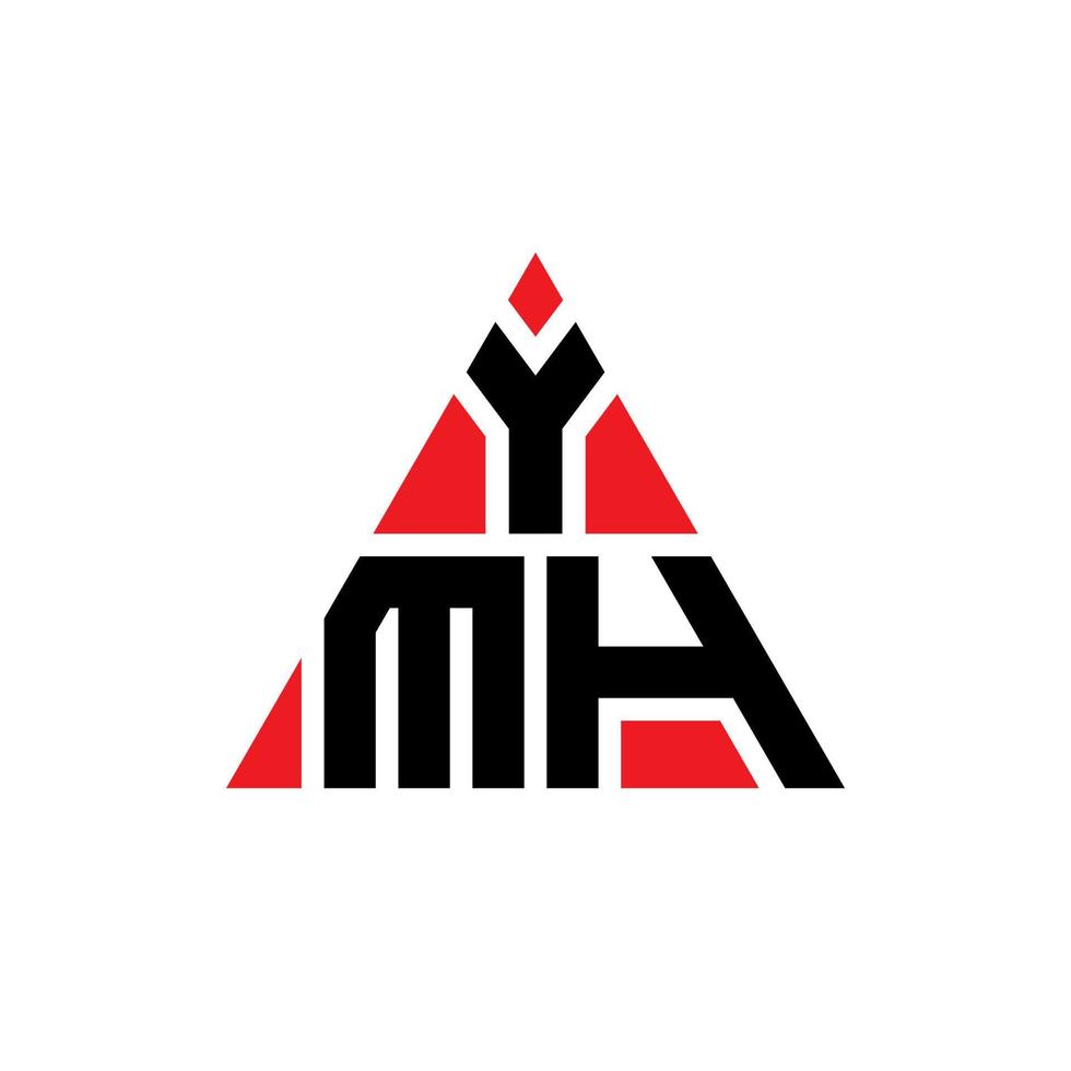 ymh driehoek brief logo ontwerp met driehoekige vorm. ymh driehoek logo ontwerp monogram. ymh driehoek vector logo sjabloon met rode kleur. ymh driehoekig logo eenvoudig, elegant en luxueus logo.