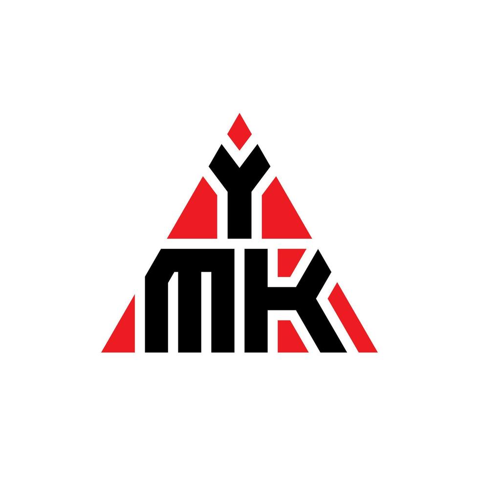 ymk driehoek brief logo ontwerp met driehoekige vorm. ymk driehoek logo ontwerp monogram. ymk driehoek vector logo sjabloon met rode kleur. ymk driehoekig logo eenvoudig, elegant en luxueus logo.