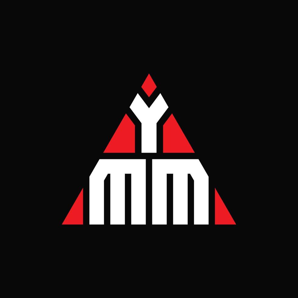 ymm driehoek brief logo ontwerp met driehoekige vorm. ymm driehoek logo ontwerp monogram. ymm driehoek vector logo sjabloon met rode kleur. ymm driehoekig logo eenvoudig, elegant en luxueus logo.