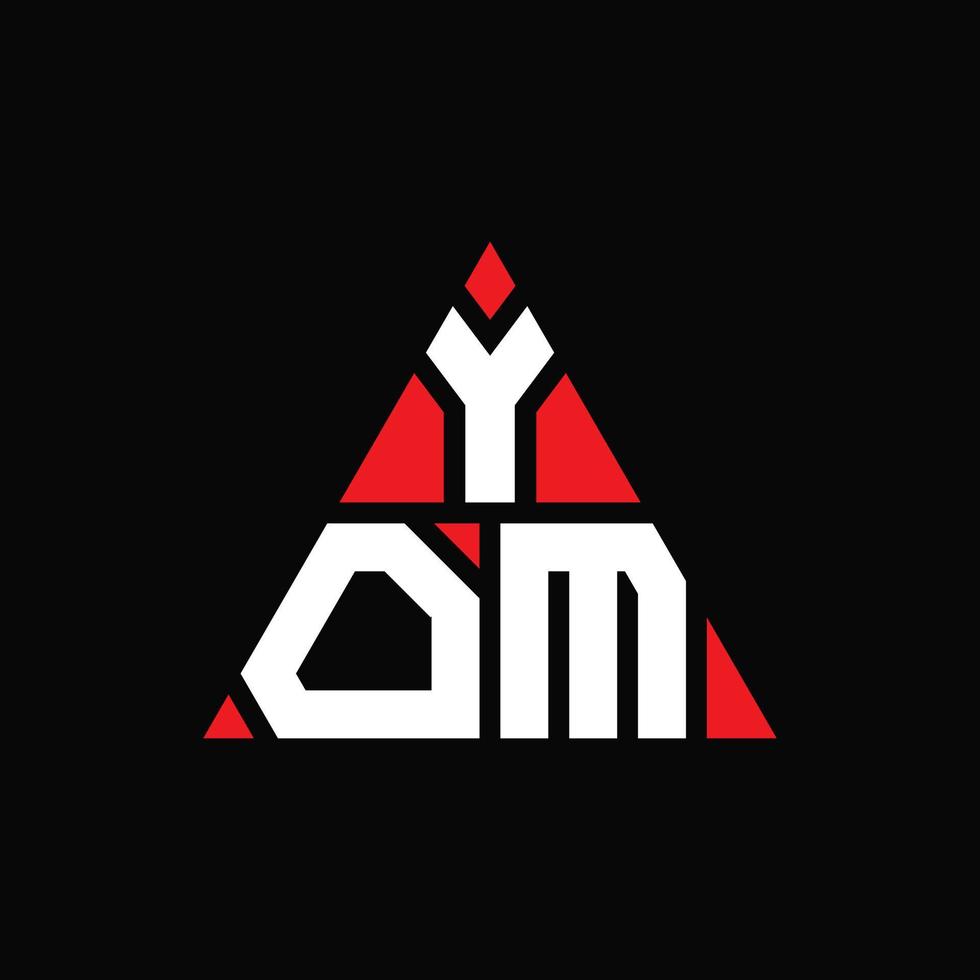 yom driehoek brief logo ontwerp met driehoekige vorm. Yom driehoek logo ontwerp monogram. Yom driehoek vector logo sjabloon met rode kleur. yom driehoekig logo eenvoudig, elegant en luxueus logo.