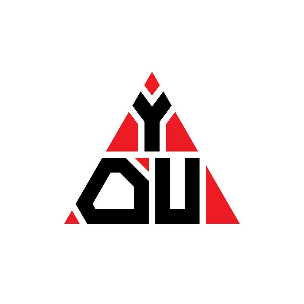 u driehoek letter logo ontwerp met driehoekige vorm. je driehoek logo ontwerp monogram. u driehoek vector logo sjabloon met rode kleur. je driehoekige logo eenvoudig, elegant en luxueus logo.