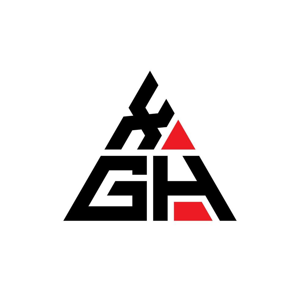 xgh driehoek brief logo ontwerp met driehoekige vorm. xgh driehoek logo ontwerp monogram. xgh driehoek vector logo sjabloon met rode kleur. xgh driehoekig logo eenvoudig, elegant en luxueus logo.