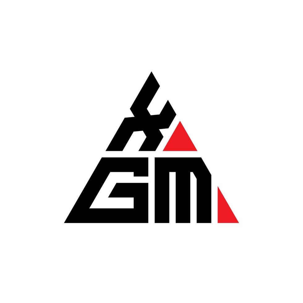 xgm driehoek brief logo ontwerp met driehoekige vorm. xgm driehoek logo ontwerp monogram. xgm driehoek vector logo sjabloon met rode kleur. xgm driehoekig logo eenvoudig, elegant en luxueus logo.