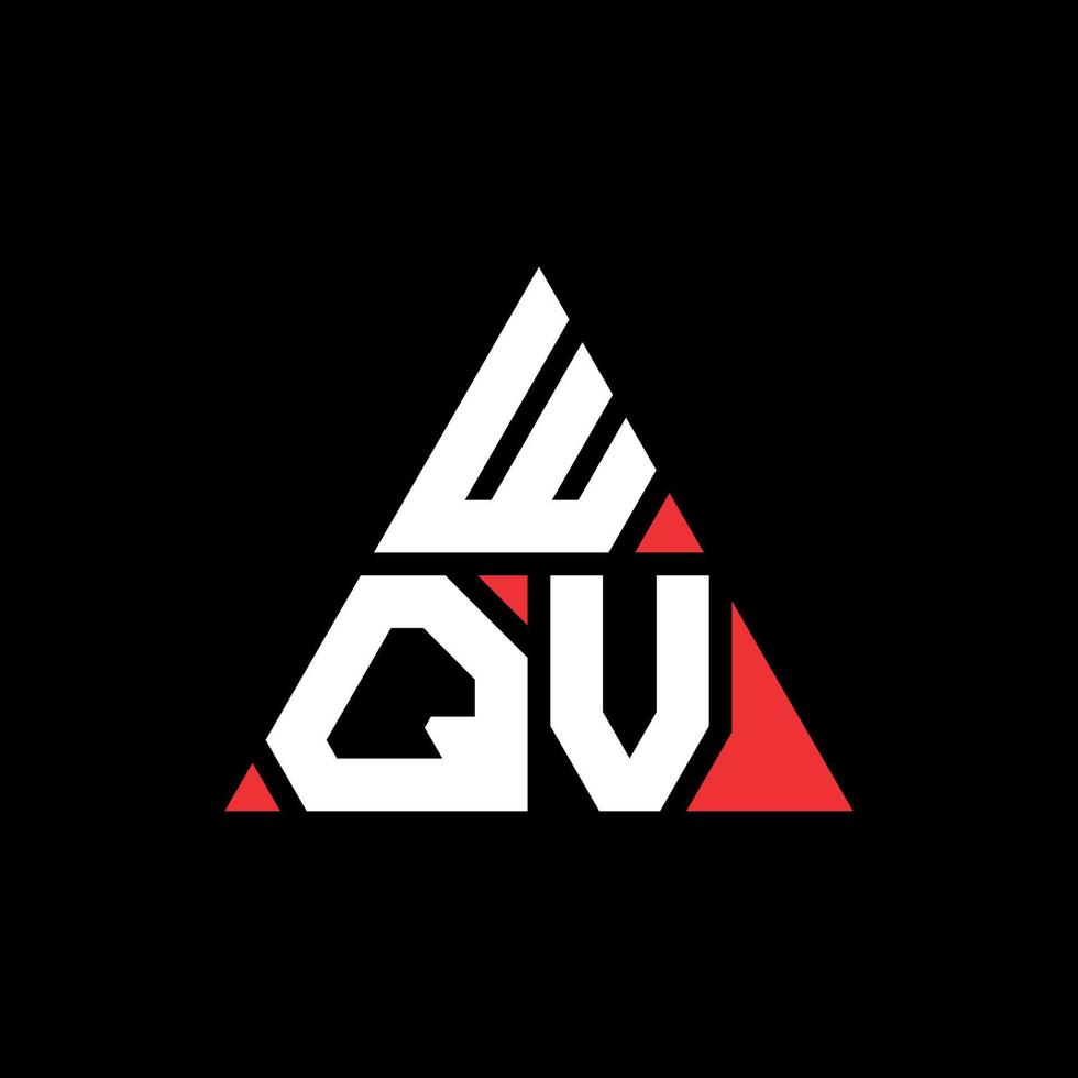 wqv driehoek brief logo ontwerp met driehoekige vorm. wqv driehoek logo ontwerp monogram. wqv driehoek vector logo sjabloon met rode kleur. wqv driehoekig logo eenvoudig, elegant en luxueus logo.