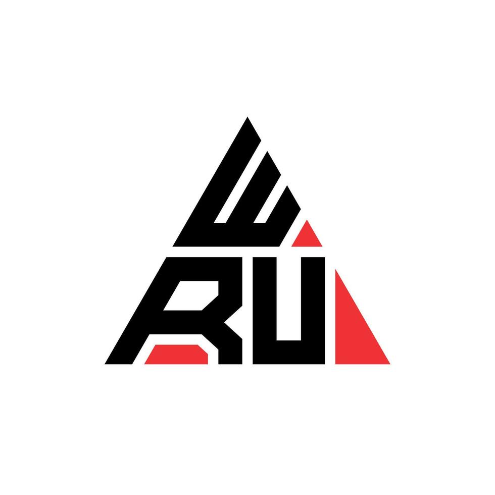 wru driehoek brief logo ontwerp met driehoekige vorm. wru driehoek logo ontwerp monogram. wru driehoek vector logo sjabloon met rode kleur. wru driehoekig logo eenvoudig, elegant en luxueus logo.