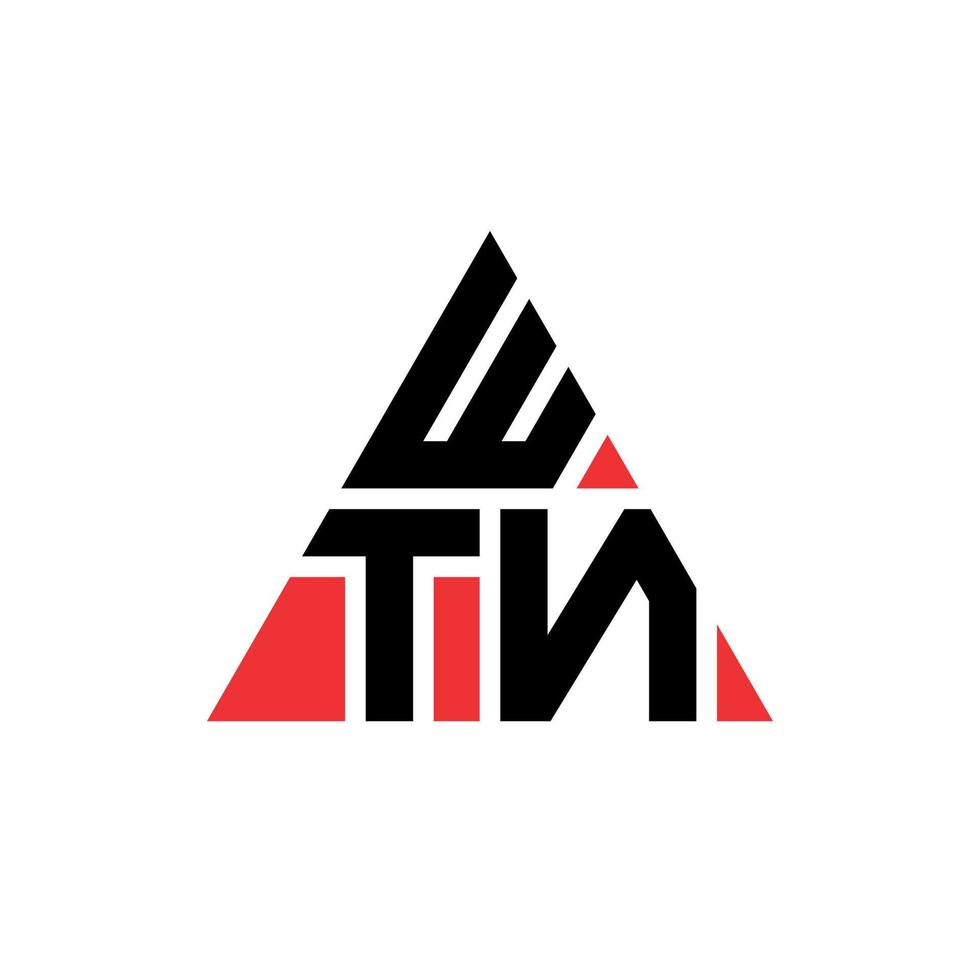 wtn driehoek brief logo ontwerp met driehoekige vorm. wtn driehoek logo ontwerp monogram. wtn driehoek vector logo sjabloon met rode kleur. wtn driehoekig logo eenvoudig, elegant en luxueus logo.