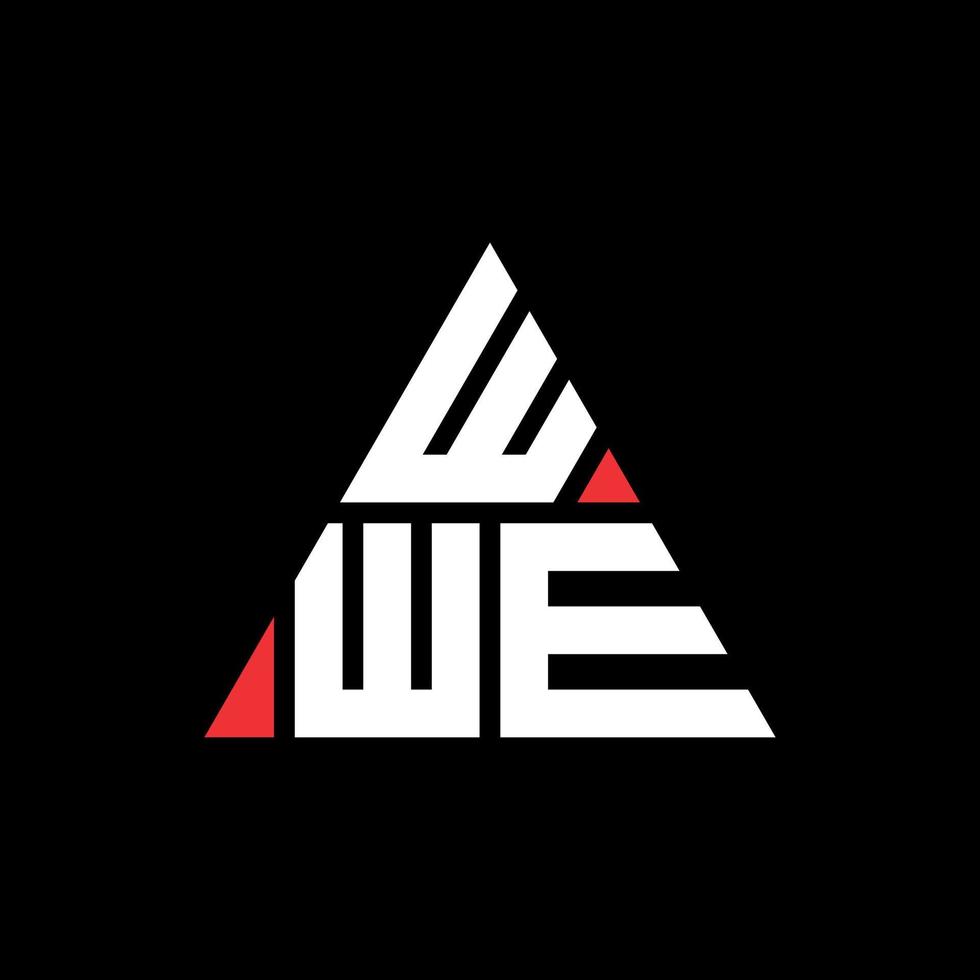 wwe driehoek brief logo ontwerp met driehoekige vorm. wwe driehoek logo ontwerp monogram. wwe driehoek vector logo sjabloon met rode kleur. wwe driehoekig logo eenvoudig, elegant en luxueus logo.