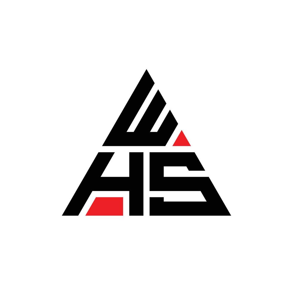 whs driehoek brief logo ontwerp met driehoekige vorm. whs driehoek logo ontwerp monogram. whs driehoek vector logo sjabloon met rode kleur. whs driehoekig logo eenvoudig, elegant en luxueus logo. wat?