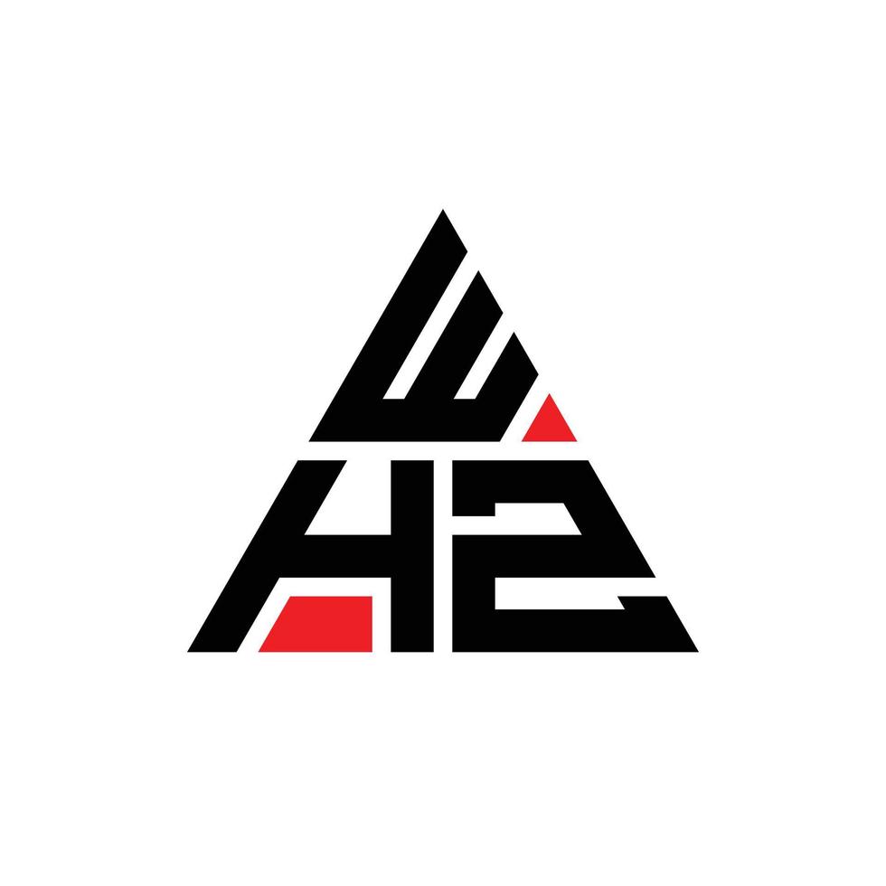 whz driehoek letter logo ontwerp met driehoekige vorm. whz driehoek logo ontwerp monogram. whz driehoek vector logo sjabloon met rode kleur. whz driehoekig logo eenvoudig, elegant en luxueus logo. whz