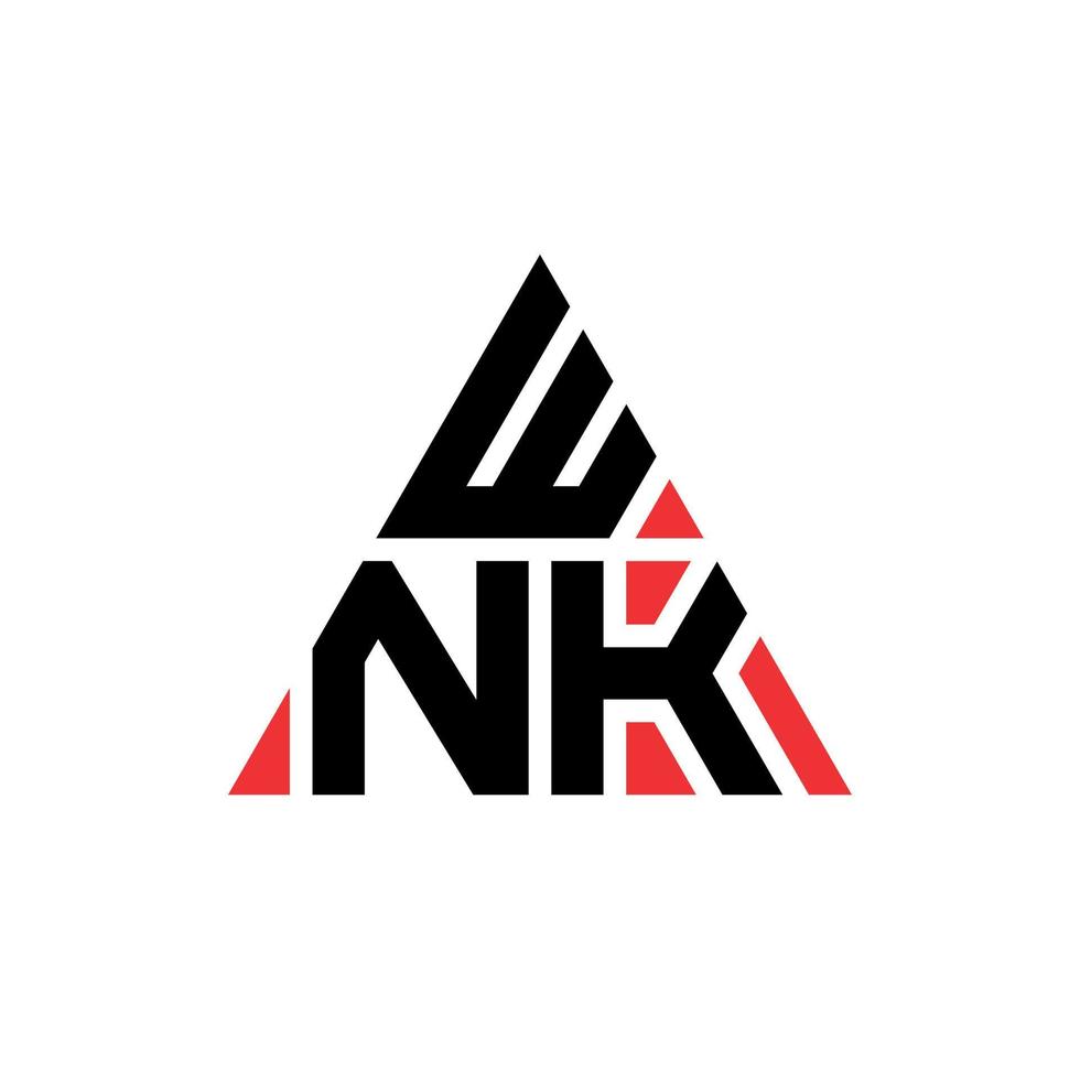 wnk driehoek brief logo ontwerp met driehoekige vorm. wnk driehoek logo ontwerp monogram. wnk driehoek vector logo sjabloon met rode kleur. wnk driehoekig logo eenvoudig, elegant en luxueus logo.