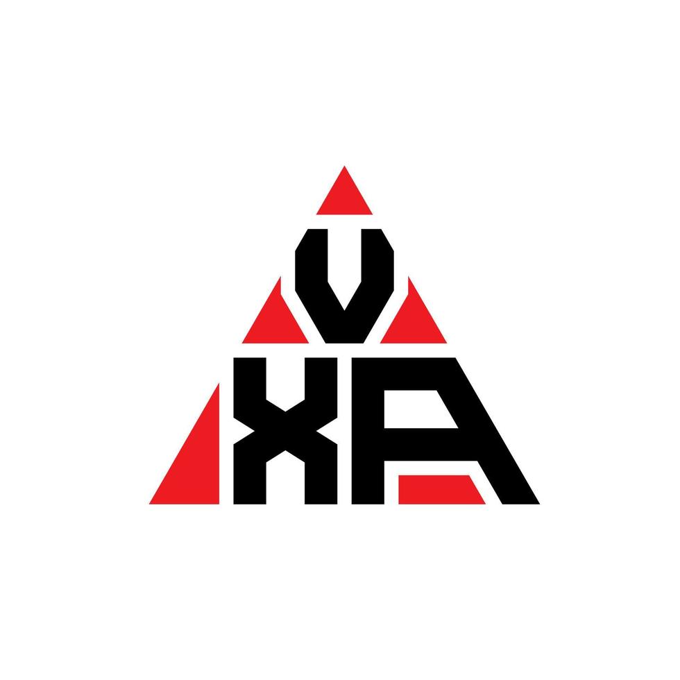 vxa driehoek brief logo ontwerp met driehoekige vorm. vxa driehoek logo ontwerp monogram. vxa driehoek vector logo sjabloon met rode kleur. vxa driehoekig logo eenvoudig, elegant en luxueus logo.