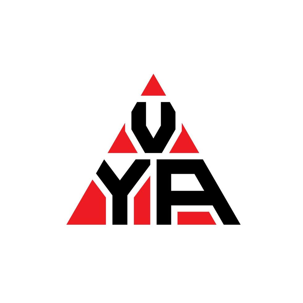 vya driehoek brief logo ontwerp met driehoekige vorm. vya driehoek logo ontwerp monogram. vya driehoek vector logo sjabloon met rode kleur. vya driehoekig logo eenvoudig, elegant en luxueus logo.