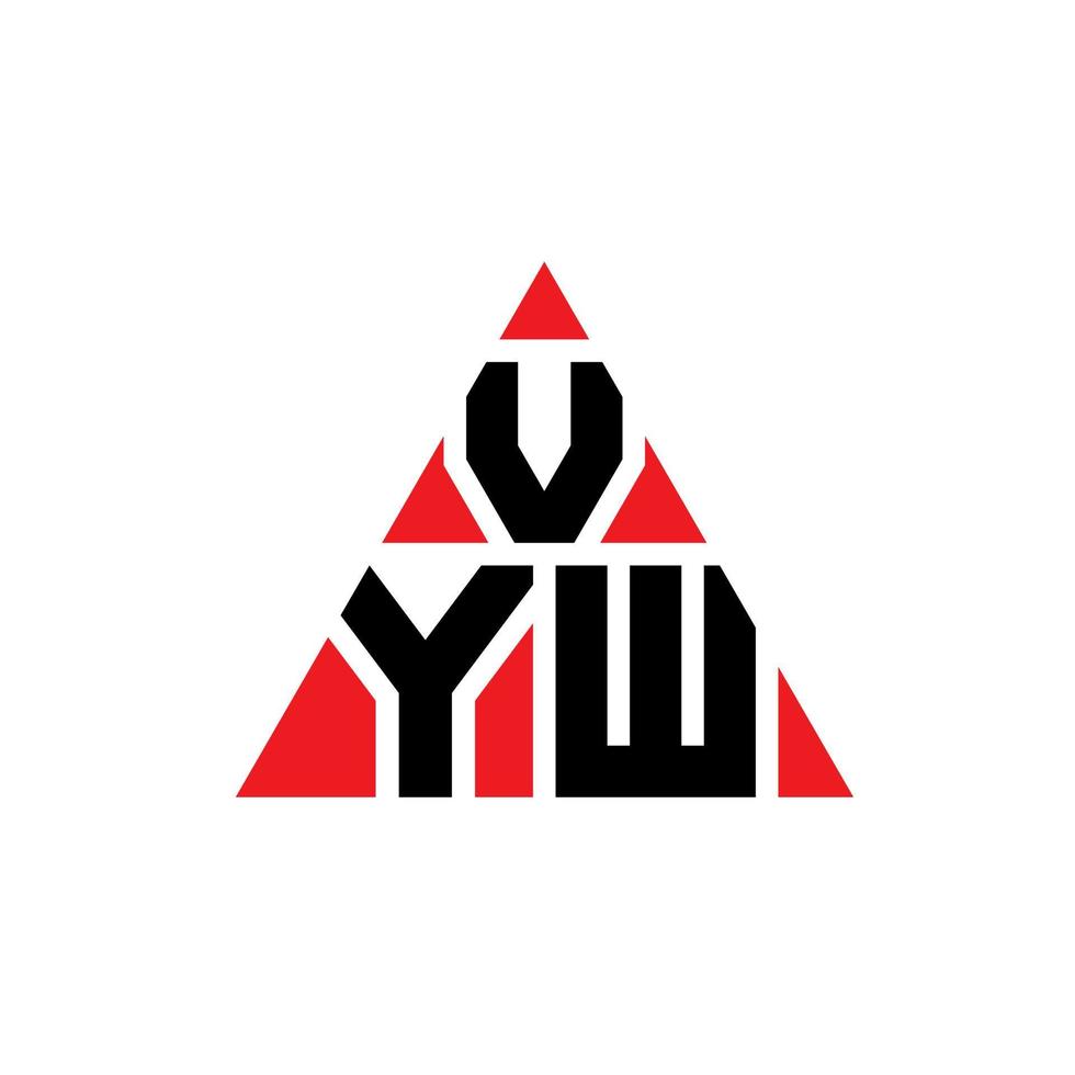 vyw driehoek brief logo ontwerp met driehoekige vorm. vyw driehoek logo ontwerp monogram. vyw driehoek vector logo sjabloon met rode kleur. vyw driehoekig logo eenvoudig, elegant en luxueus logo.