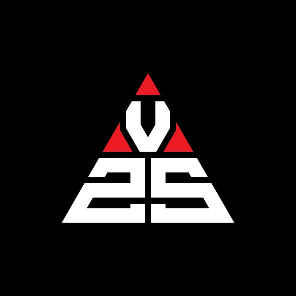 vzs driehoek brief logo ontwerp met driehoekige vorm. vzs driehoek logo ontwerp monogram. vzs driehoek vector logo sjabloon met rode kleur. vzs driehoekig logo eenvoudig, elegant en luxueus logo.