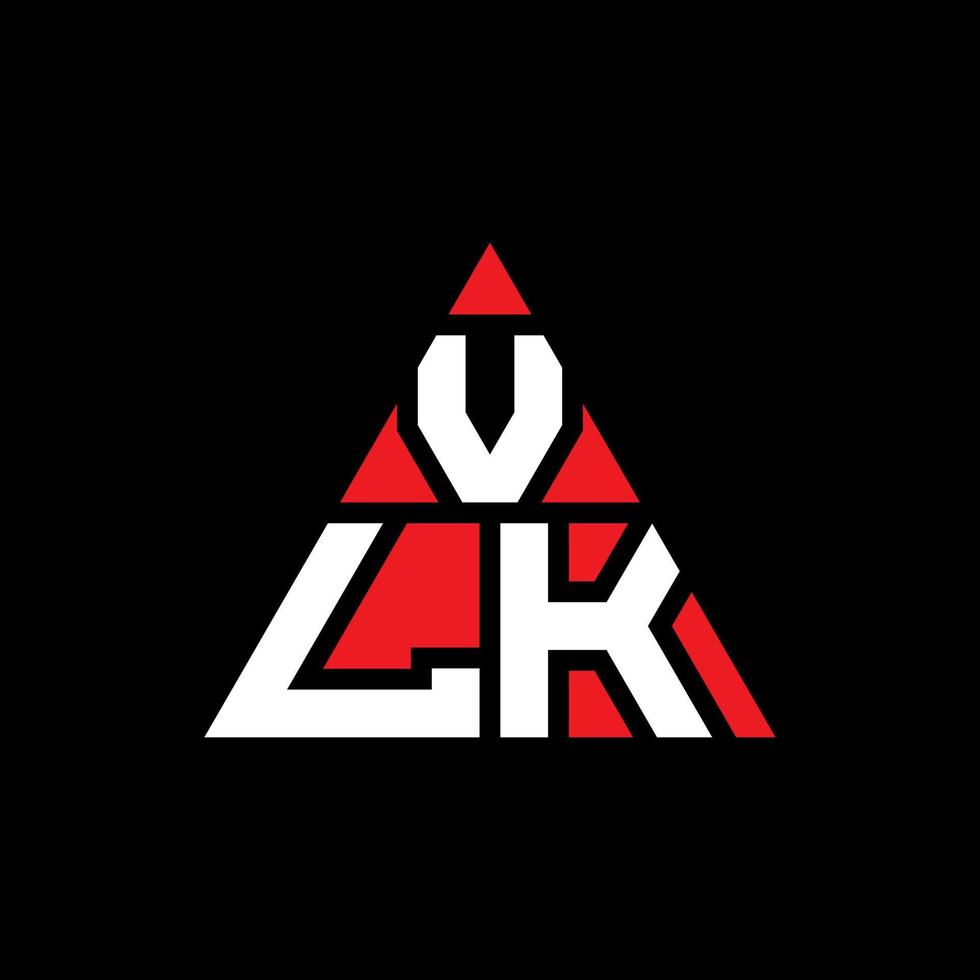 vlk driehoek brief logo ontwerp met driehoekige vorm. vlk driehoek logo ontwerp monogram. vlk driehoek vector logo sjabloon met rode kleur. vlk driehoekig logo eenvoudig, elegant en luxueus logo.