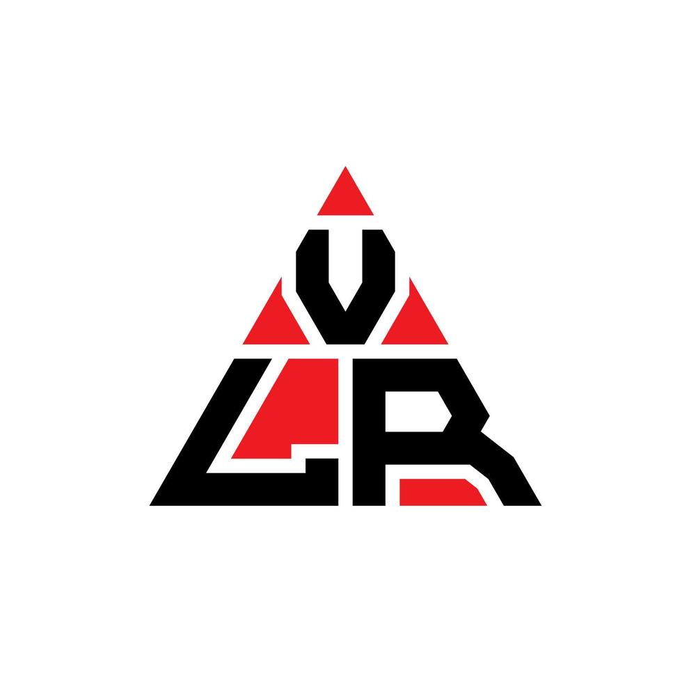 vlr driehoek brief logo ontwerp met driehoekige vorm. vlr driehoek logo ontwerp monogram. vlr driehoek vector logo sjabloon met rode kleur. vlr driehoekig logo eenvoudig, elegant en luxueus logo.
