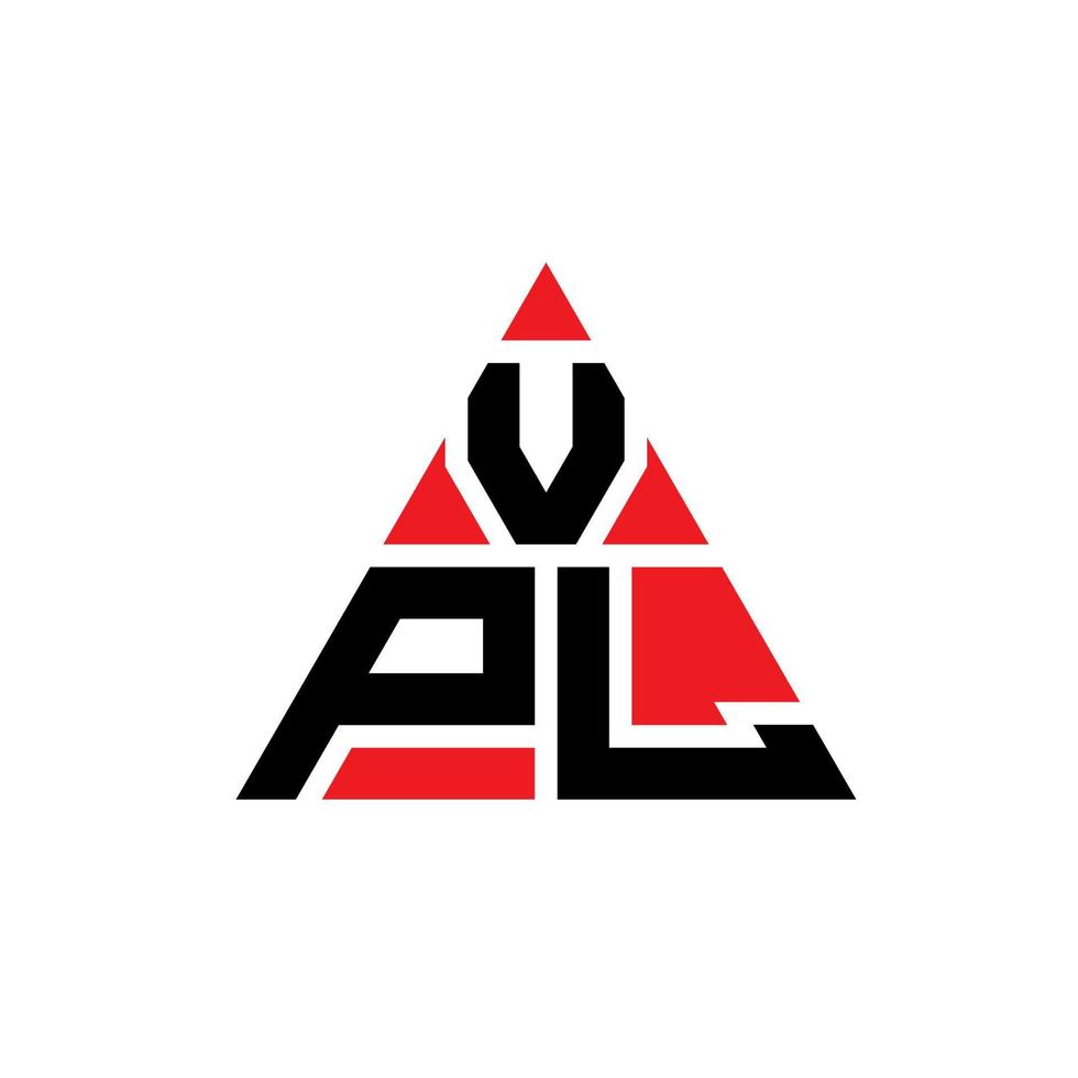 vpl driehoek brief logo ontwerp met driehoekige vorm. vpl driehoek logo ontwerp monogram. vpl driehoek vector logo sjabloon met rode kleur. vpl driehoekig logo eenvoudig, elegant en luxueus logo.
