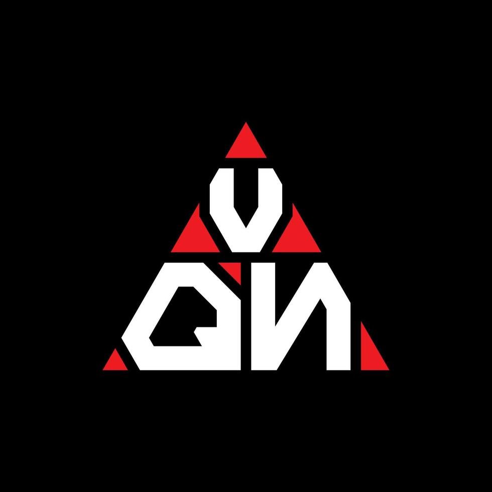 vqn driehoek brief logo ontwerp met driehoekige vorm. vqn driehoek logo ontwerp monogram. vqn driehoek vector logo sjabloon met rode kleur. vqn driehoekig logo eenvoudig, elegant en luxueus logo.
