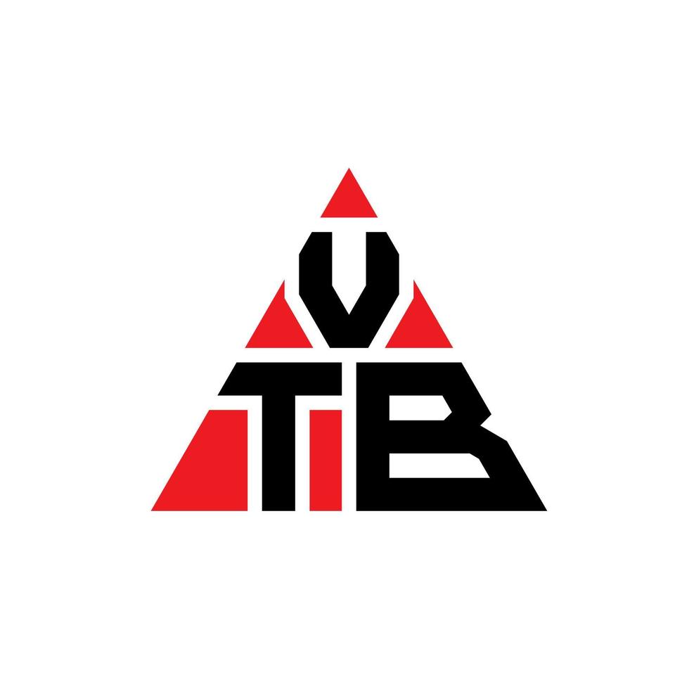 vtb driehoek brief logo ontwerp met driehoekige vorm. vtb driehoek logo ontwerp monogram. vtb driehoek vector logo sjabloon met rode kleur. vtb driehoekig logo eenvoudig, elegant en luxueus logo.