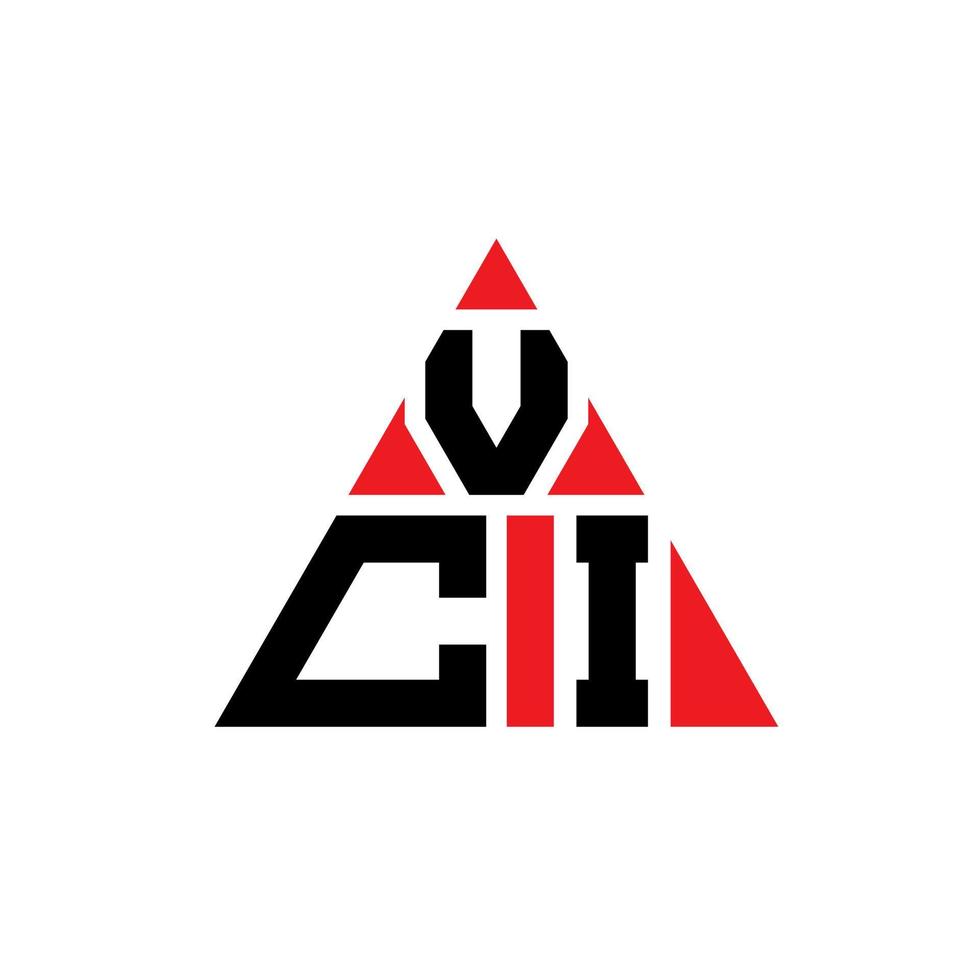 vci driehoek brief logo ontwerp met driehoekige vorm. vci driehoek logo ontwerp monogram. vci driehoek vector logo sjabloon met rode kleur. vci driehoekig logo eenvoudig, elegant en luxueus logo.