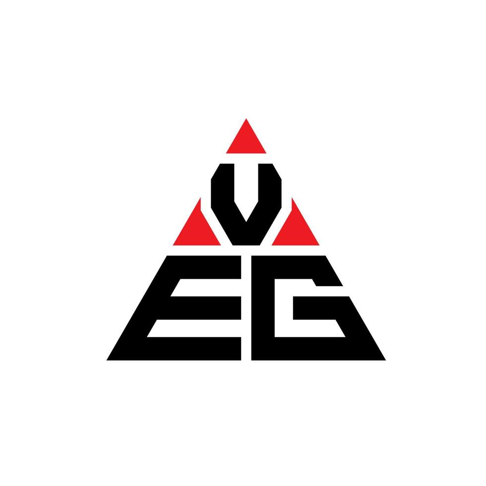 veg driehoek brief logo ontwerp met driehoekige vorm. vegetarisch driehoek logo ontwerp monogram. veg driehoek vector logo sjabloon met rode kleur. vegetarisch driehoekig logo eenvoudig, elegant en luxueus logo.