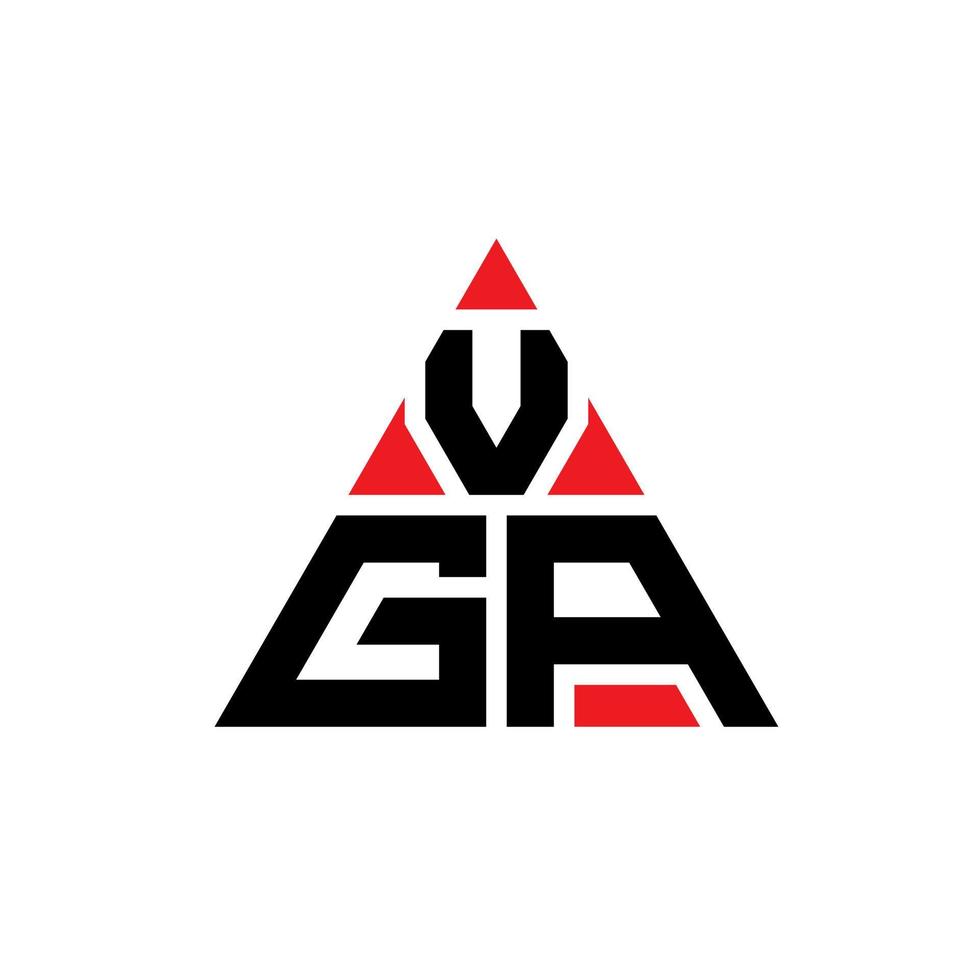 vga driehoek brief logo ontwerp met driehoekige vorm. vga driehoek logo ontwerp monogram. vga driehoek vector logo sjabloon met rode kleur. vga driehoekig logo eenvoudig, elegant en luxueus logo.