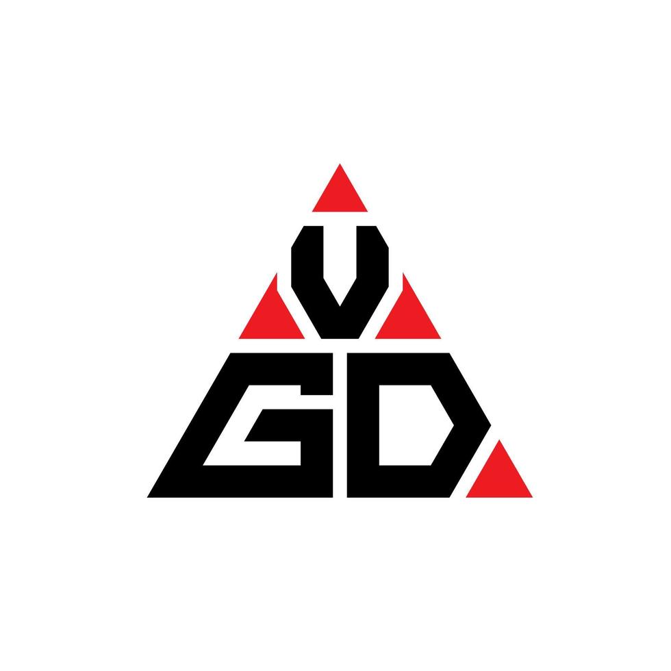 vgd driehoek brief logo ontwerp met driehoekige vorm. vgd driehoek logo ontwerp monogram. vgd driehoek vector logo sjabloon met rode kleur. vgd driehoekig logo eenvoudig, elegant en luxueus logo.