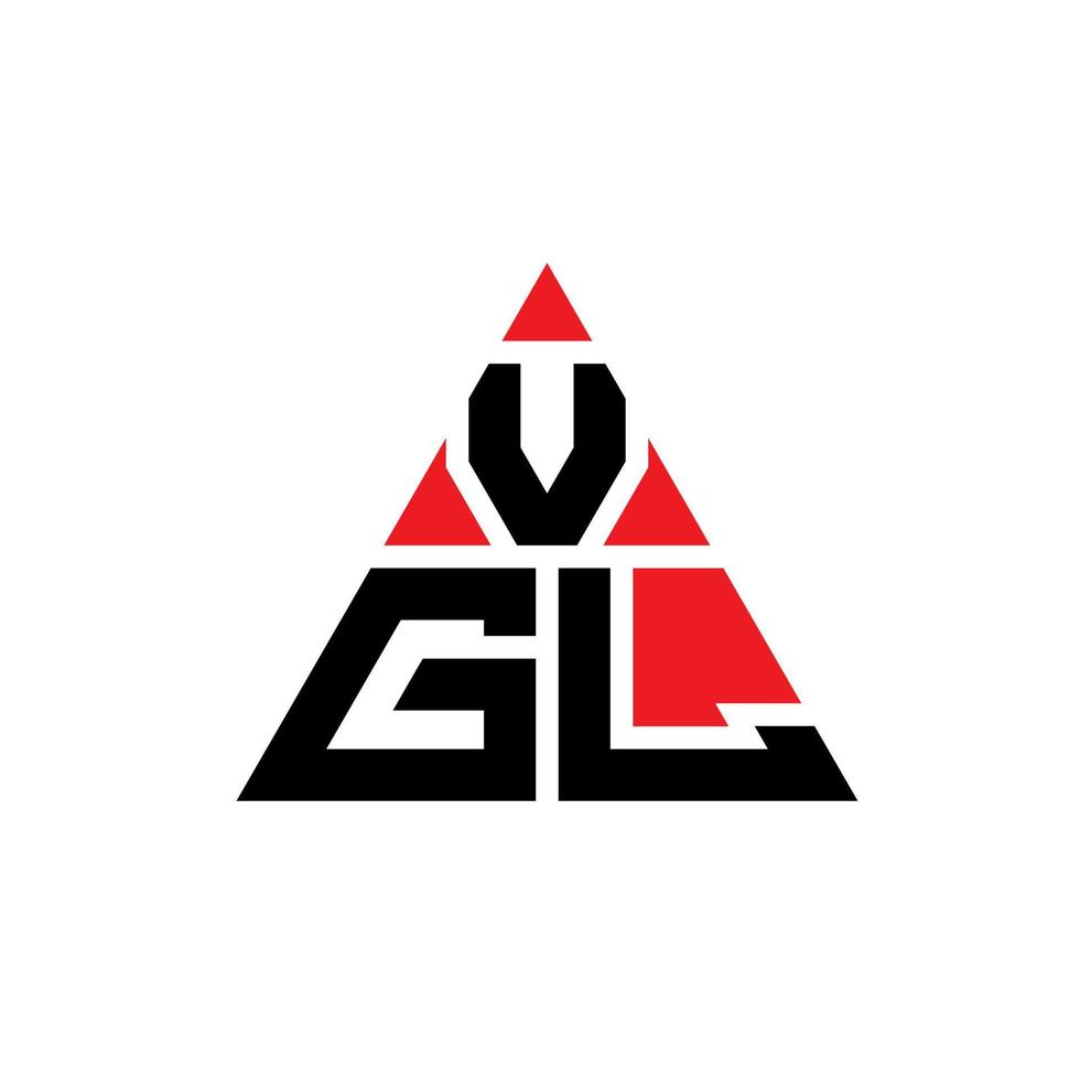vgl driehoek brief logo ontwerp met driehoekige vorm. vgl driehoek logo ontwerp monogram. vgl driehoek vector logo sjabloon met rode kleur. vgl driehoekig logo eenvoudig, elegant en luxueus logo.