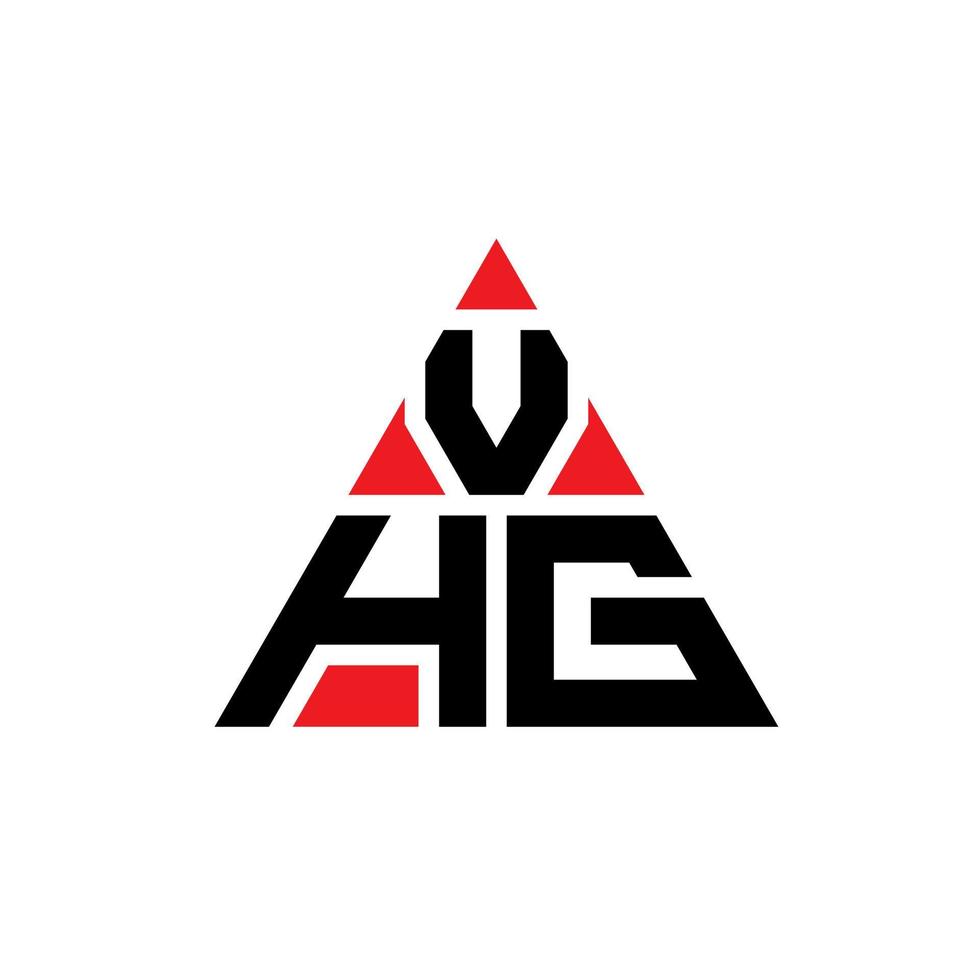 vhg driehoek brief logo ontwerp met driehoekige vorm. vhg driehoek logo ontwerp monogram. vhg driehoek vector logo sjabloon met rode kleur. vhg driehoekig logo eenvoudig, elegant en luxueus logo.