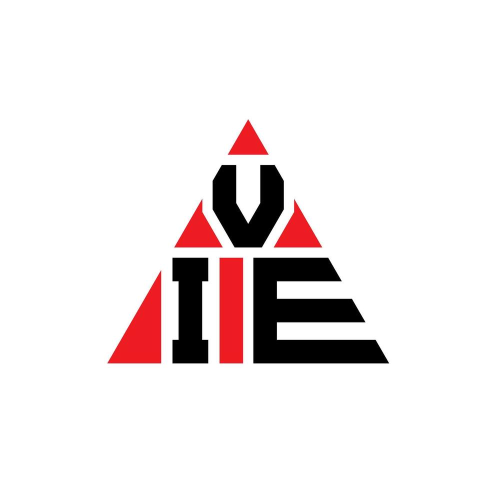 vie driehoek brief logo ontwerp met driehoekige vorm. vie driehoek logo ontwerp monogram. vie driehoek vector logo sjabloon met rode kleur. vie driehoekig logo eenvoudig, elegant en luxueus logo.