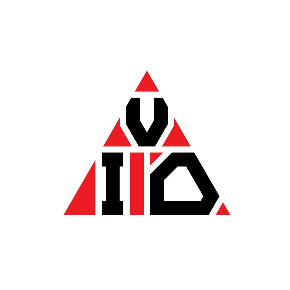 vio driehoek brief logo ontwerp met driehoekige vorm. vio driehoek logo ontwerp monogram. vio driehoek vector logo sjabloon met rode kleur. vio driehoekig logo eenvoudig, elegant en luxueus logo.