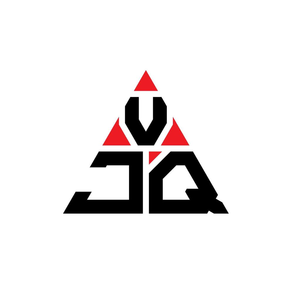 vjq driehoek brief logo ontwerp met driehoekige vorm. vjq driehoek logo ontwerp monogram. vjq driehoek vector logo sjabloon met rode kleur. vjq driehoekig logo eenvoudig, elegant en luxueus logo.