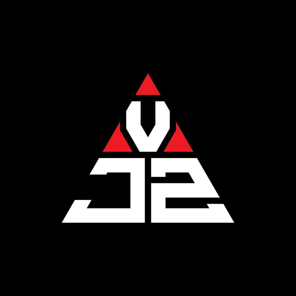 vjz driehoek brief logo ontwerp met driehoekige vorm. vjz driehoek logo ontwerp monogram. vjz driehoek vector logo sjabloon met rode kleur. vjz driehoekig logo eenvoudig, elegant en luxueus logo.