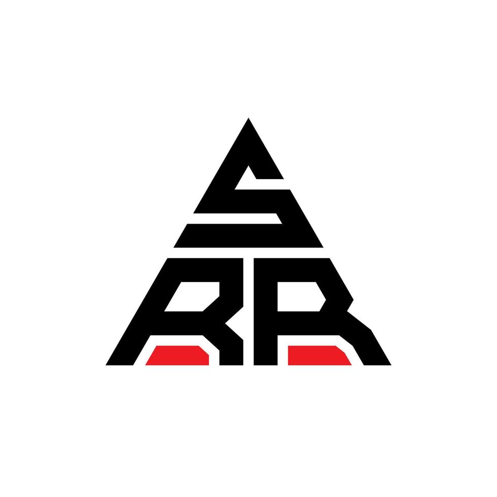 srr driehoek brief logo ontwerp met driehoekige vorm. srr driehoek logo ontwerp monogram. srr driehoek vector logo sjabloon met rode kleur. srr driehoekig logo eenvoudig, elegant en luxueus logo.