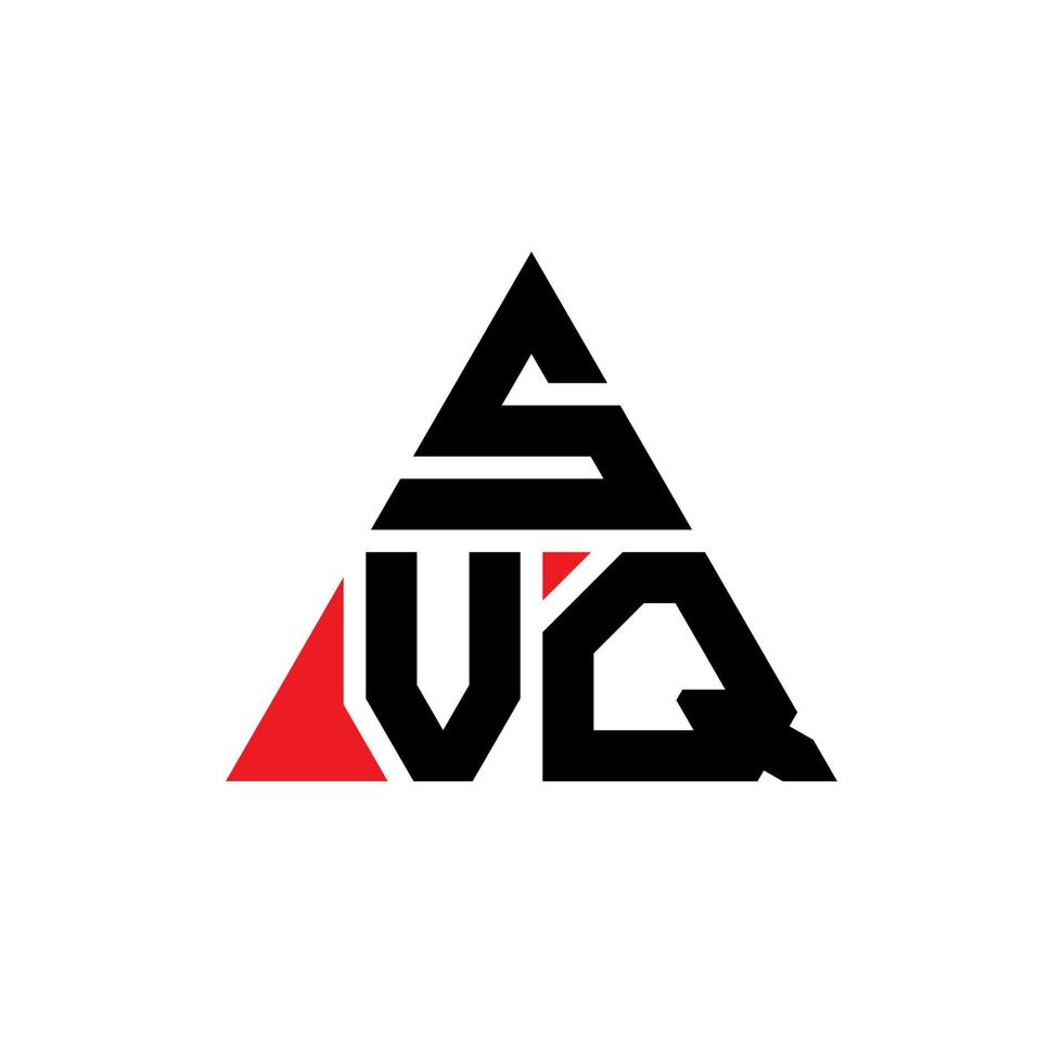 svq driehoek brief logo ontwerp met driehoekige vorm. svq driehoek logo ontwerp monogram. svq driehoek vector logo sjabloon met rode kleur. svq driehoekig logo eenvoudig, elegant en luxueus logo.