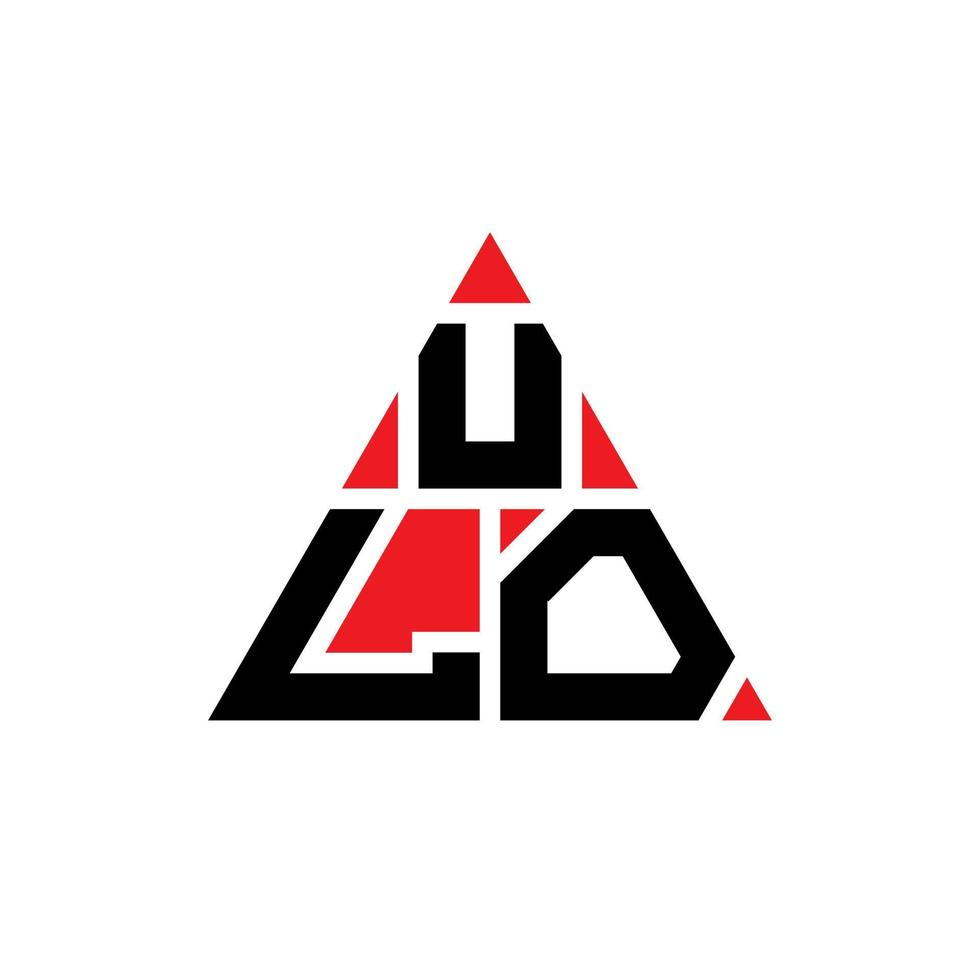 ulo driehoek brief logo ontwerp met driehoekige vorm. ulo driehoek logo ontwerp monogram. ulo driehoek vector logo sjabloon met rode kleur. ulo driehoekig logo eenvoudig, elegant en luxueus logo.